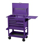 30 in., 5-drawer mechanics cart, purple
